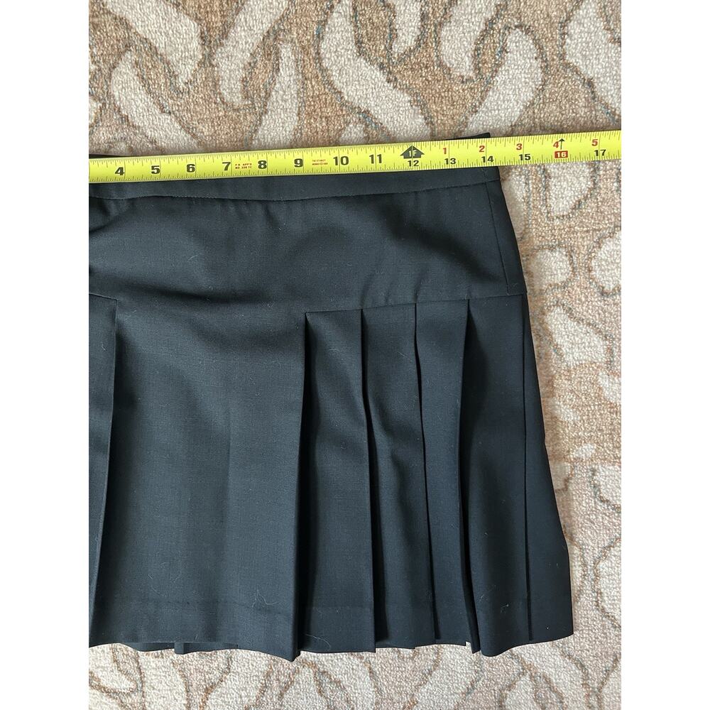 THEORY Women's Black Wool Levia Tailor Fabric Pleated Mini Skirt Sz 2 NWT - Picture 8 of 9